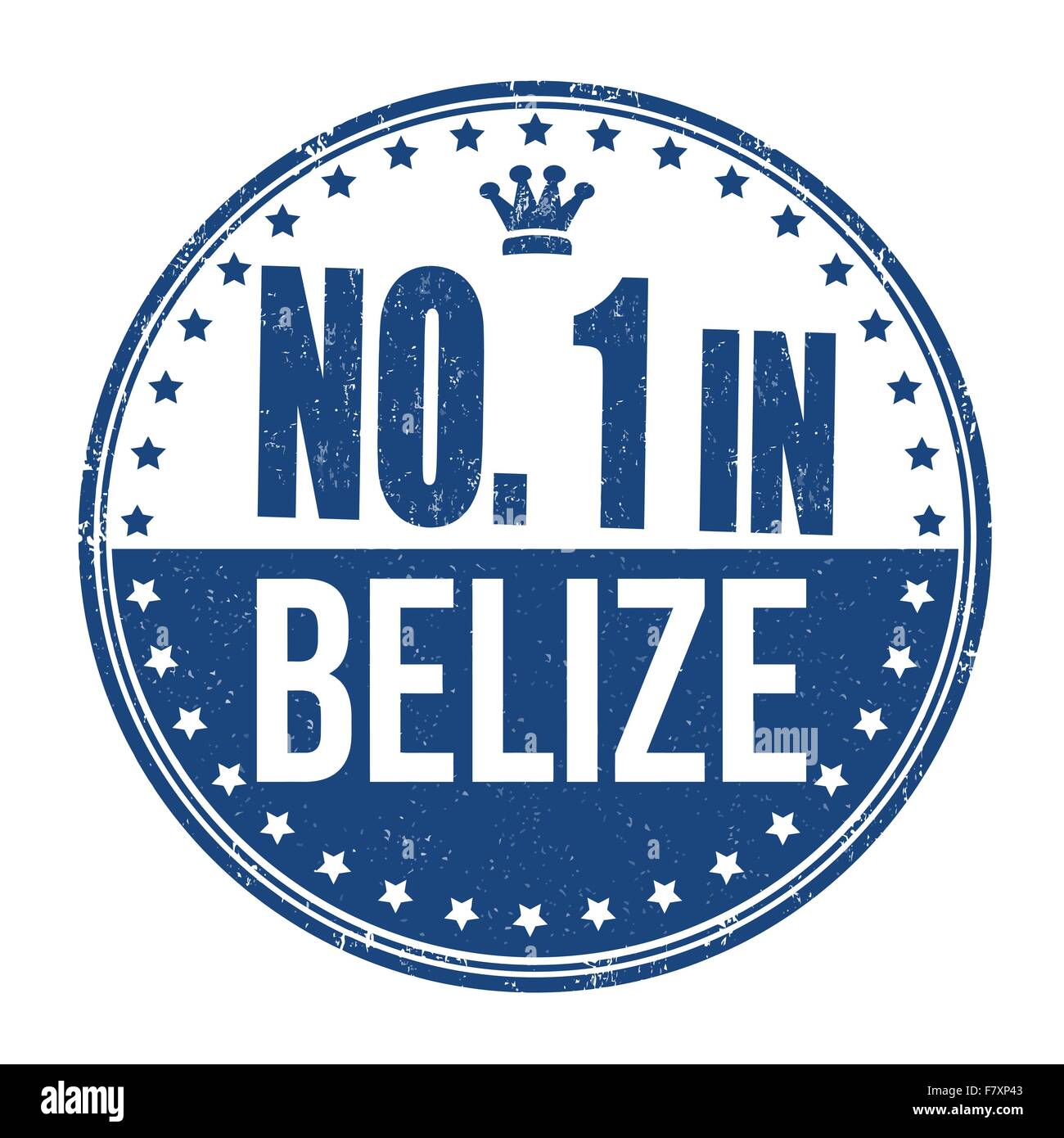 Number one in Belize stamp Stock Vector