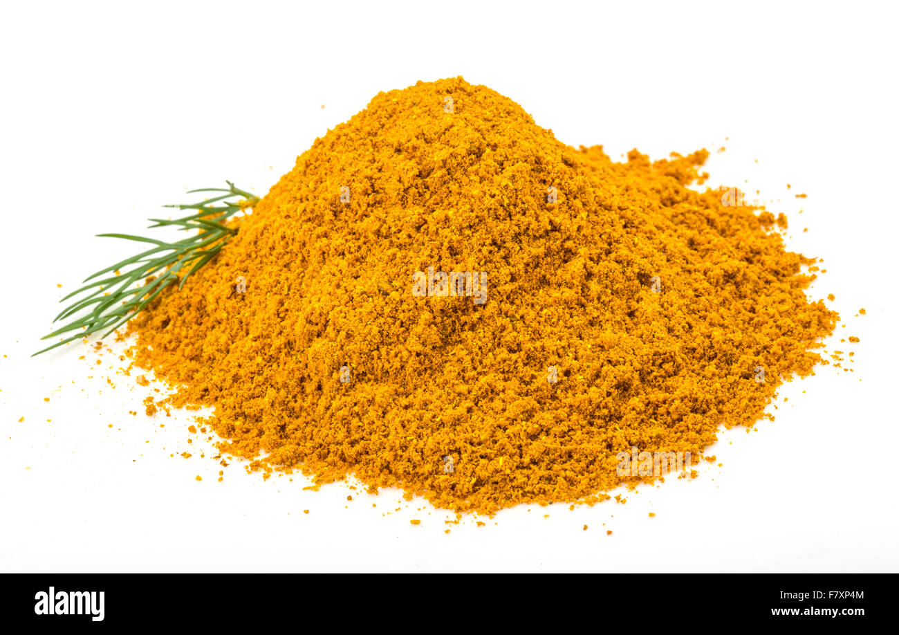 Curry powder with dill isolated Stock Photo Alamy