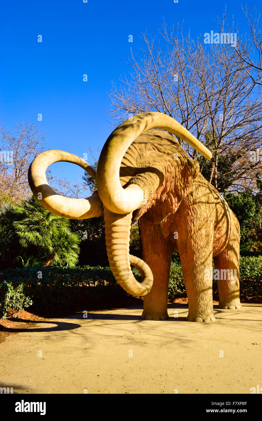 El Mamut sculpture by Miquel Dalmau. Parc de la Ciutadella, Barcelona, Catalonia, Spain. Stock Photo