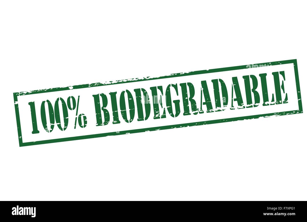 One hundred percent biodegradable Stock Vector