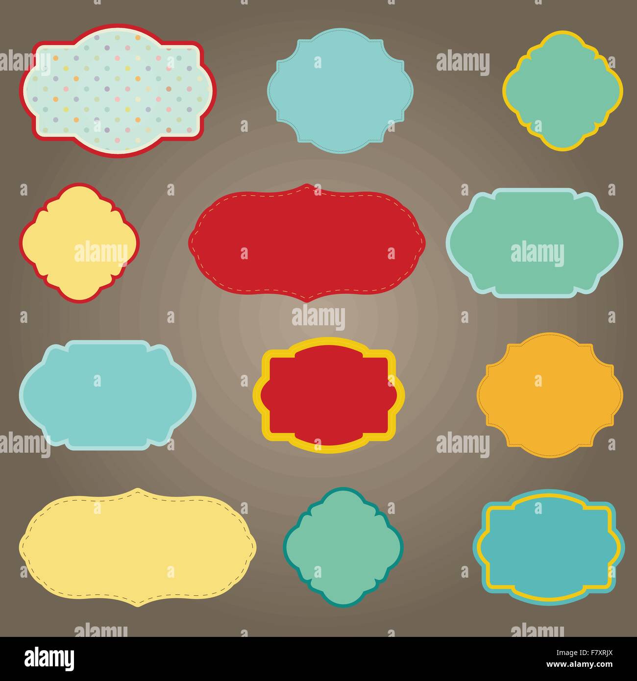 Topic Lables Different plate Stock Vector Images - Alamy