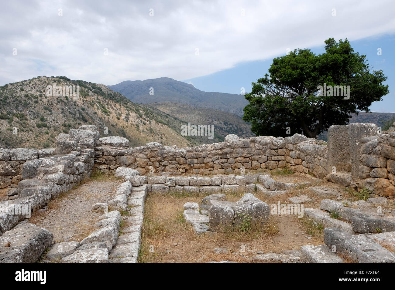 Ruins of Lato in Crete, city state of the Latians.  4th and 3rd century BC. Stock Photo