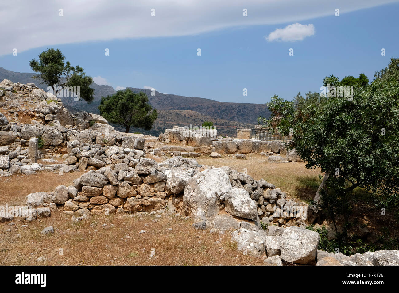 Ruins of Lato in Crete, city state of the Latians.  4th and 3rd century BC. Stock Photo