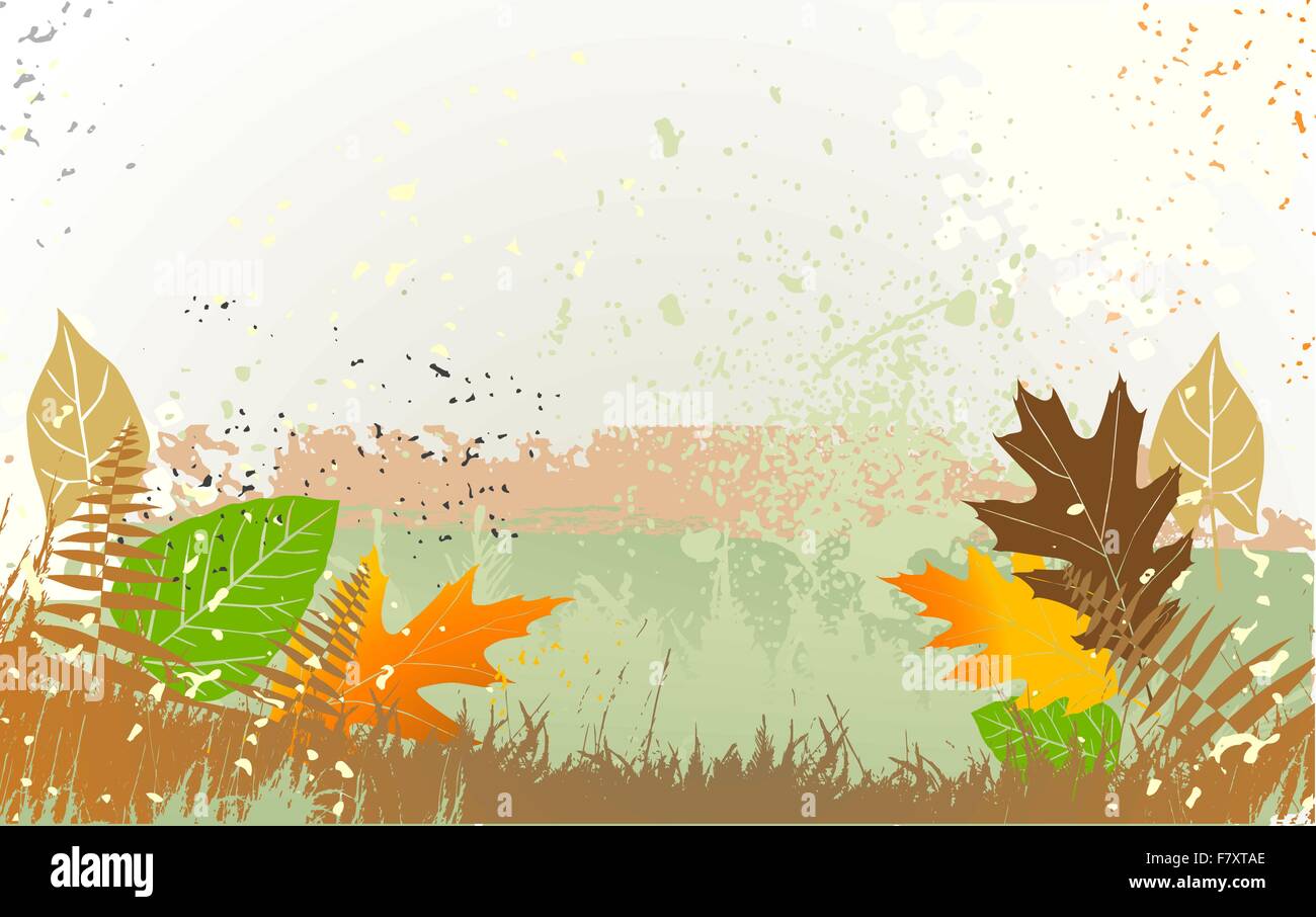 Autumn background with a space for a text Stock Vector Image & Art - Alamy