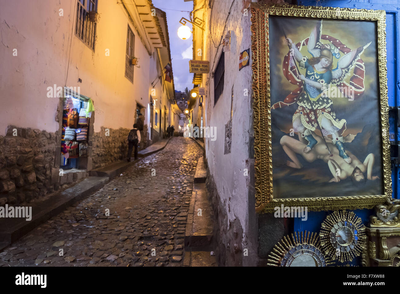 San Blas Street, a steep street that leads to one of the most bohemian