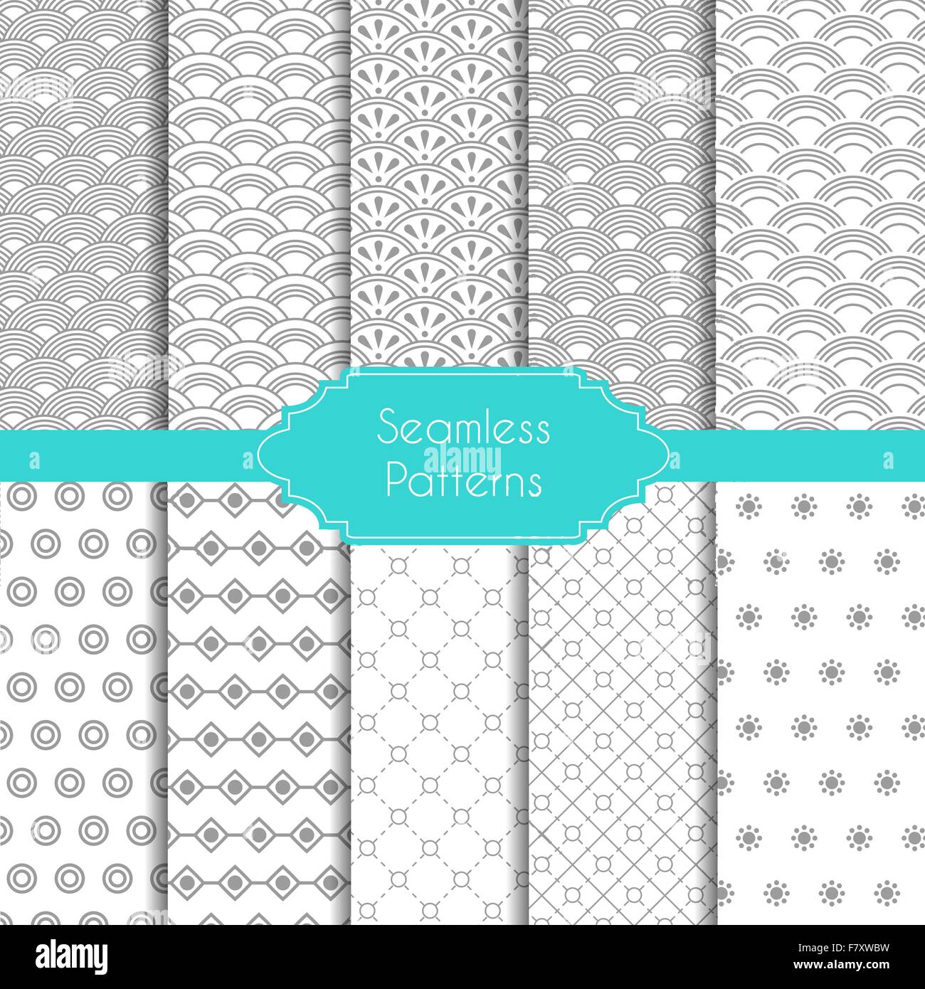 Set of geometric seamless patterns Stock Vector Image & Art - Alamy