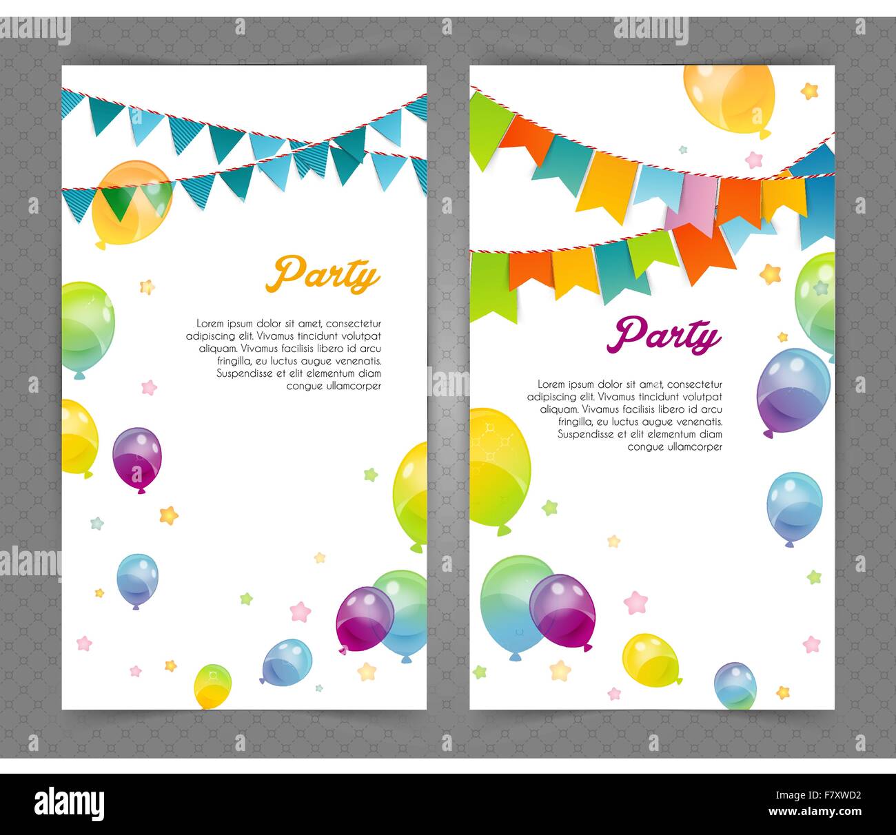 Party banners with flags and ballons Stock Vector Image & Art Alamy