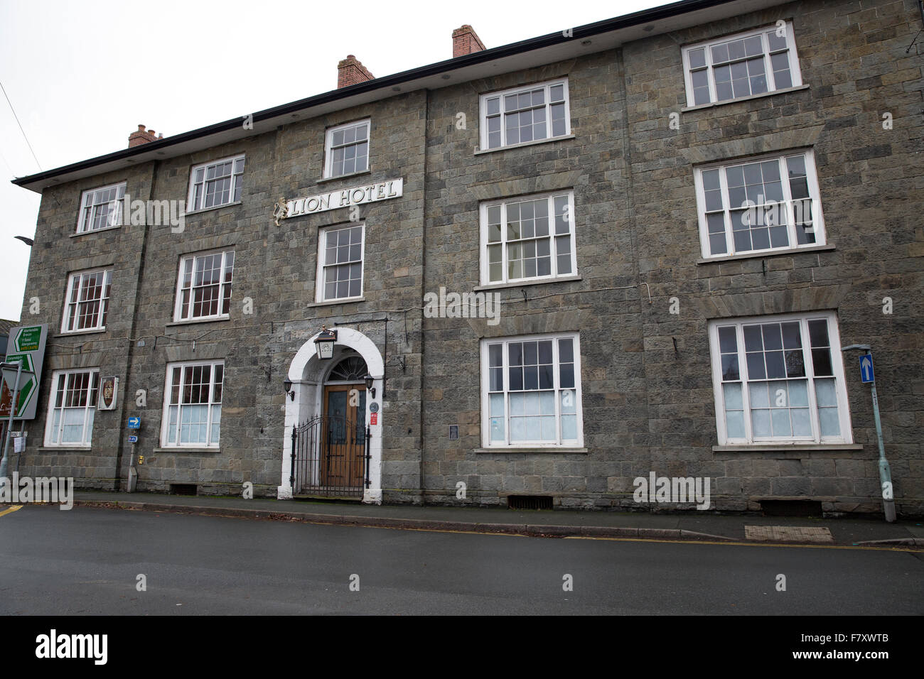 Lion Hotel in Builth Wells Wales Stock Photo