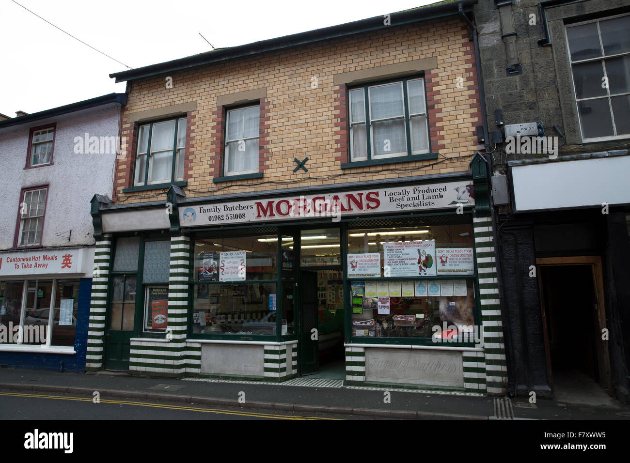 Morgans butchers in Builth Wells Wales Stock Photo