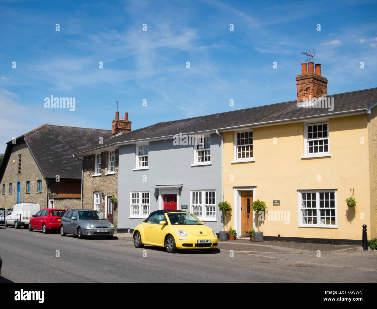 houses with bright paint Stock Photo