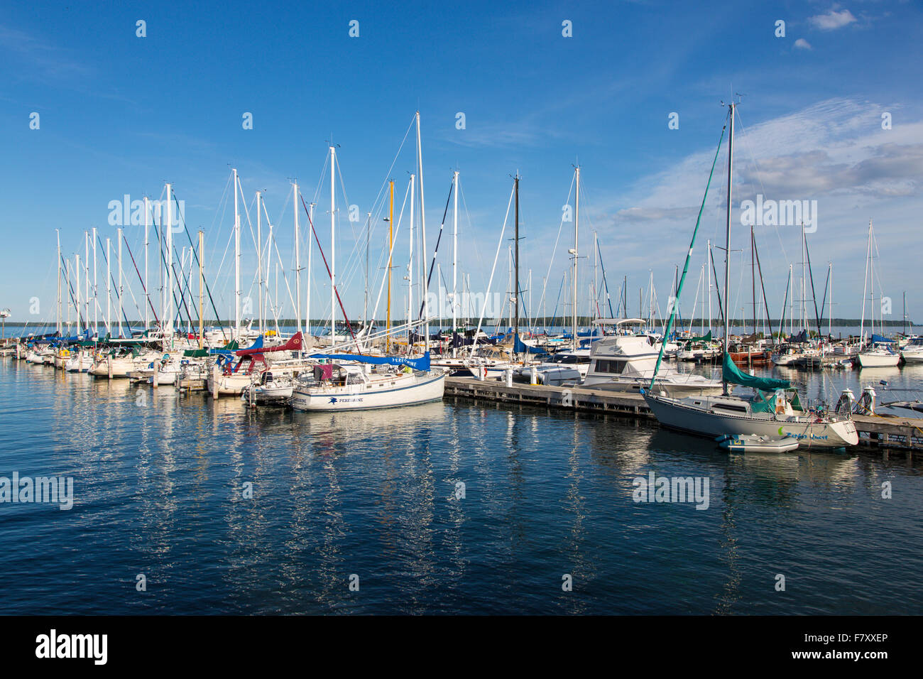 Waterfront in Bayfield Wisconsin on Lake Superior Stock Photo