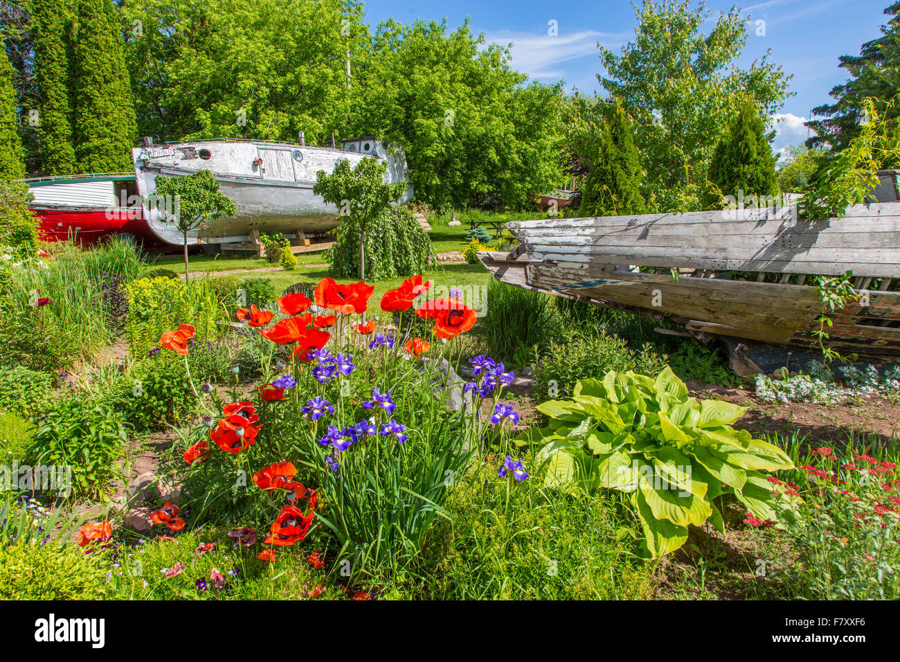 Park in Bayfield Wisconsin on Lake Superior Stock Photo