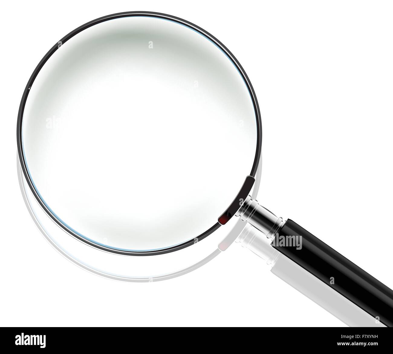 Magnifying Glass with shadow for you design Stock Vector
