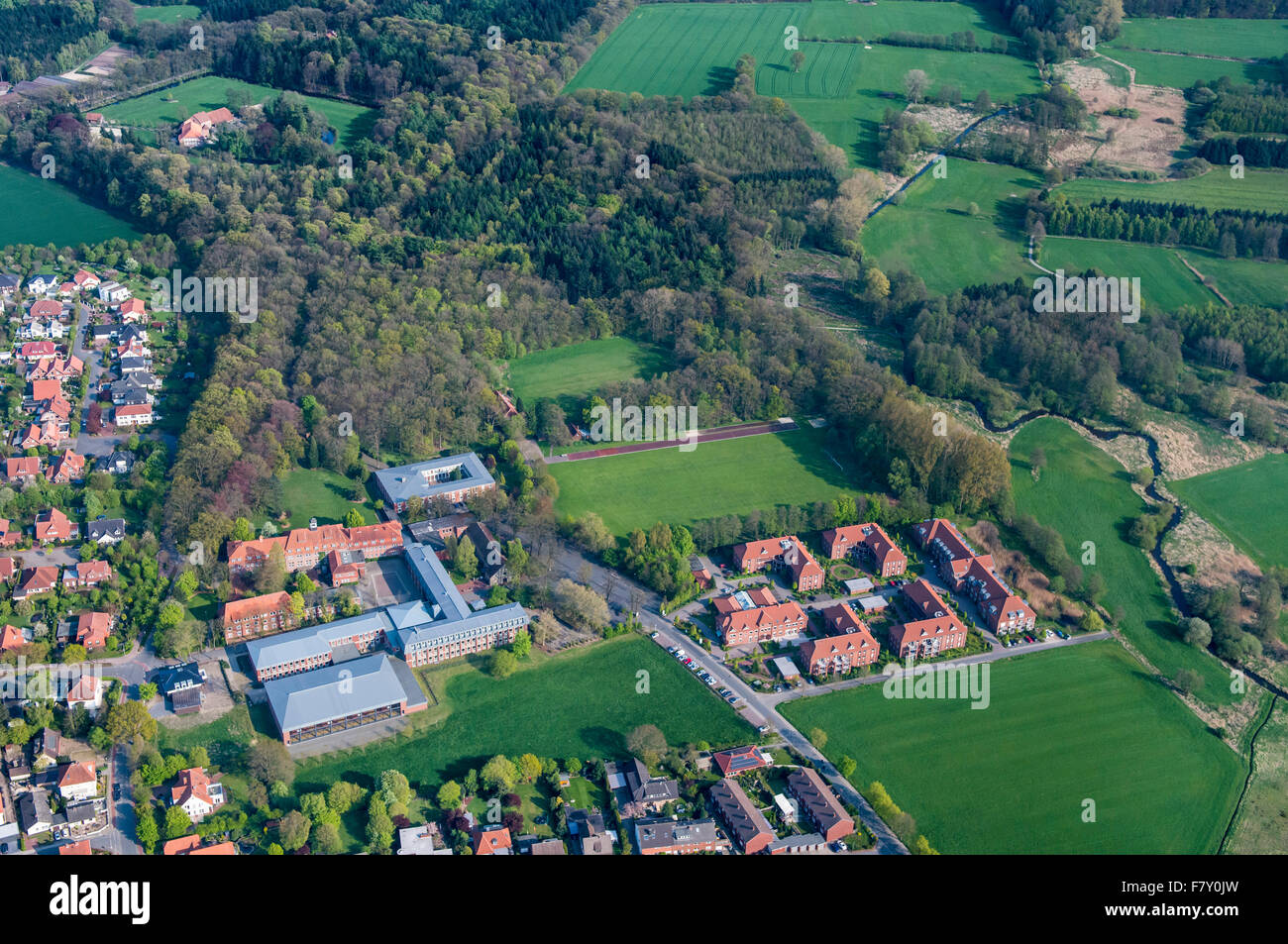 vechta from above, vechta district, niedersachsen, germany Stock Photo