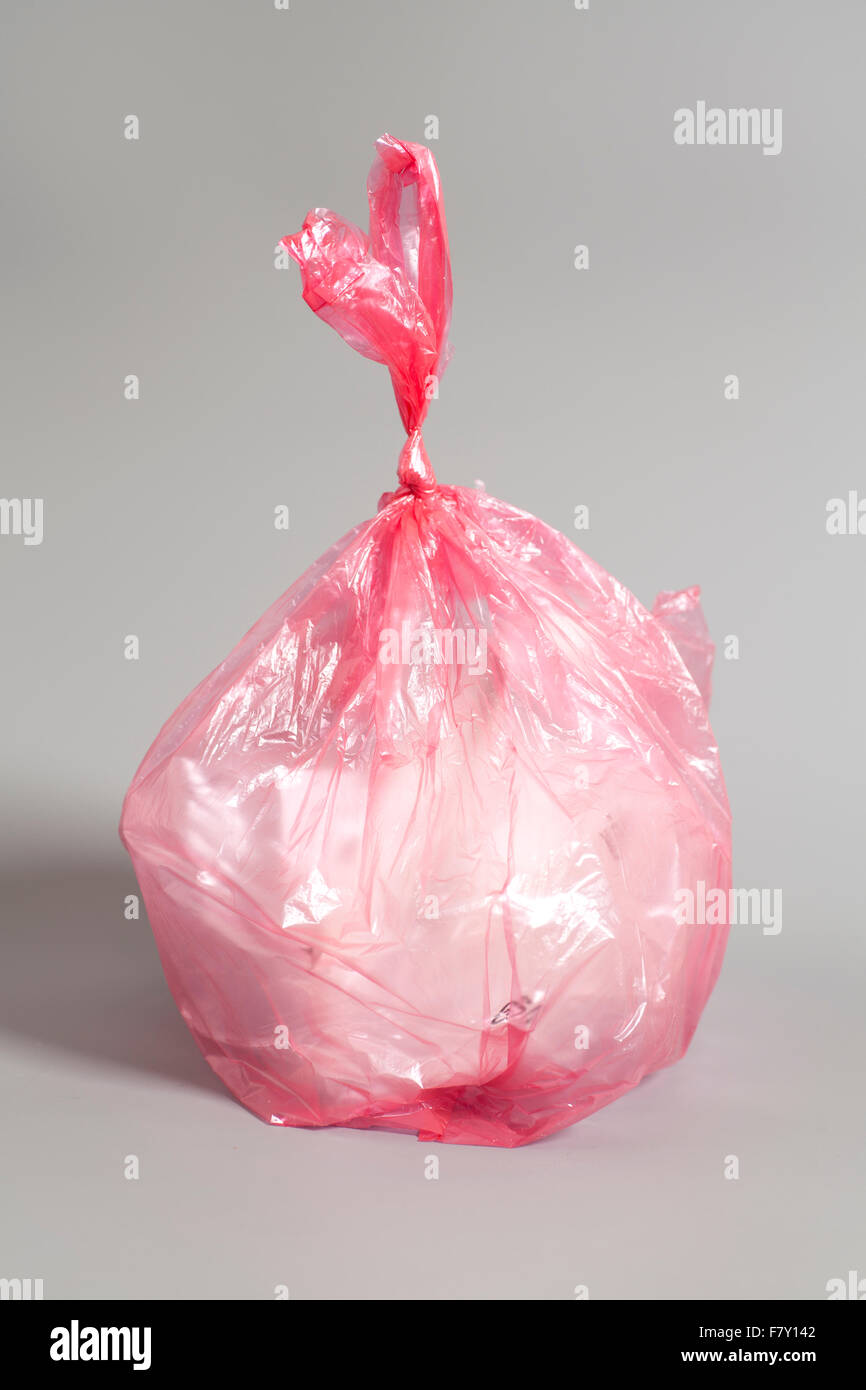 Trash Bags Full Garbage Pink Background Stock Photo by ©NewAfrica 567327644