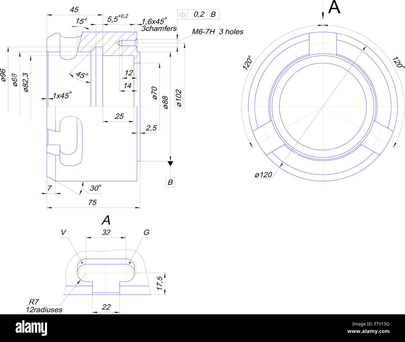Engineering drawing of industrial equipment Stock Vector Image & Art