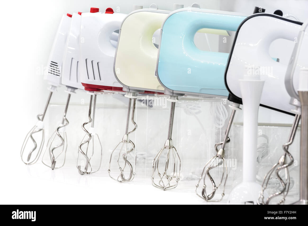 blenders or mixers at store shelf Stock Photo Alamy