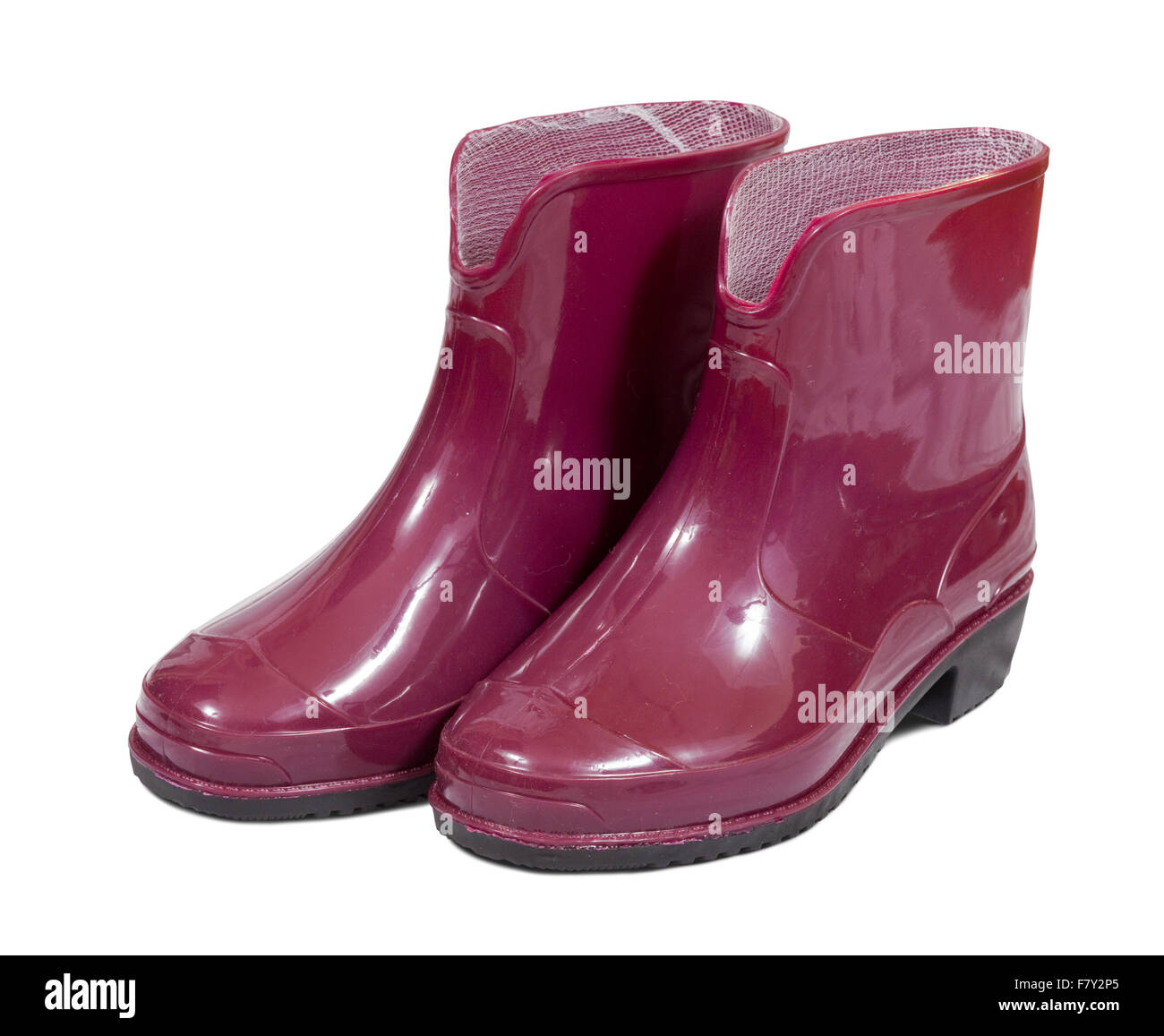 waterproof wellington boots. Isolated on white background Stock Photo ...