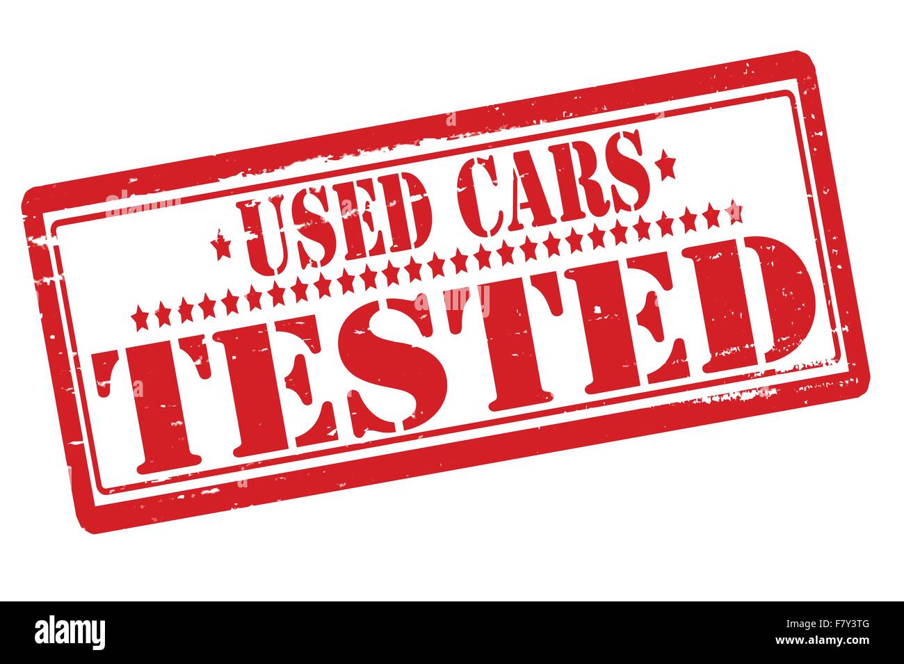 Used cars tested Stock Vector