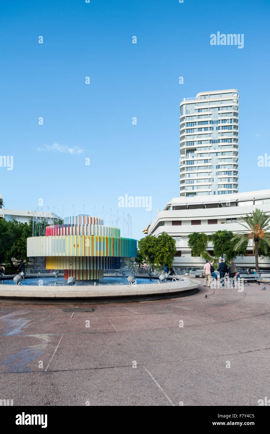 Israel, Tel Aviv - Dizengoff square fountain Stock Photo