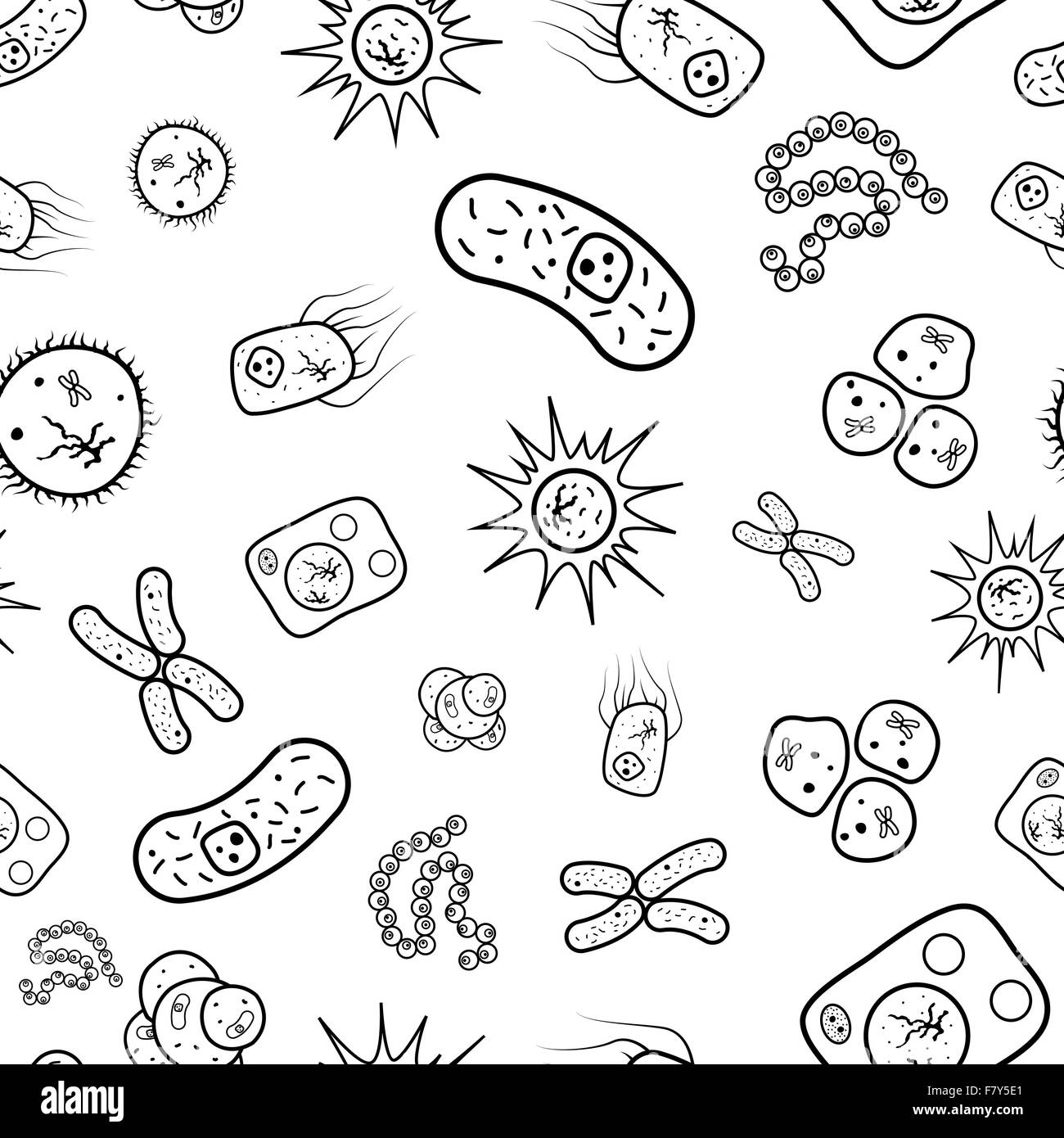 Раскраски микробы и вирусы