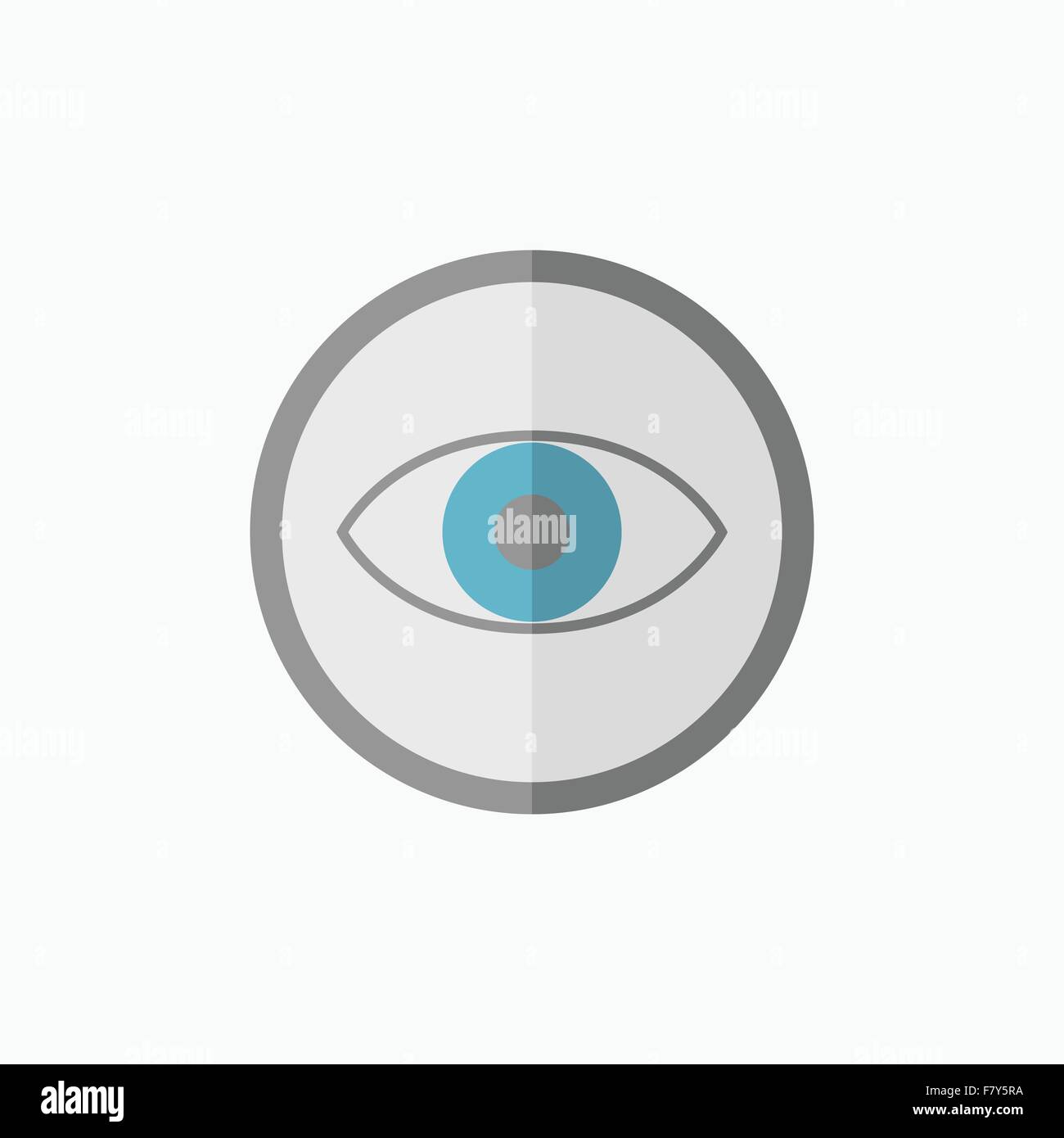 Eye Flat Icon Stock Vector