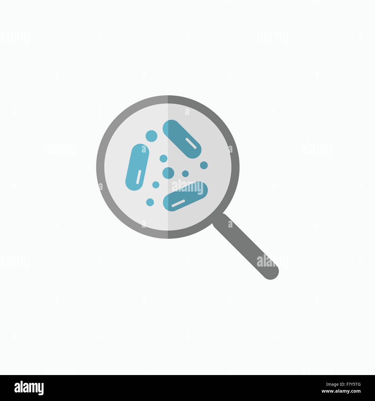 Bacterium Flat Icon Stock Vector