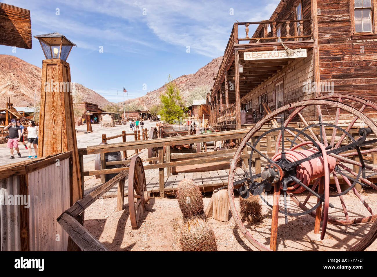 Ghost town in the Nevada desert. Historical abandoned mining town now  tourist attraction near Las Vegas, old Western town Stock Photo - Alamy