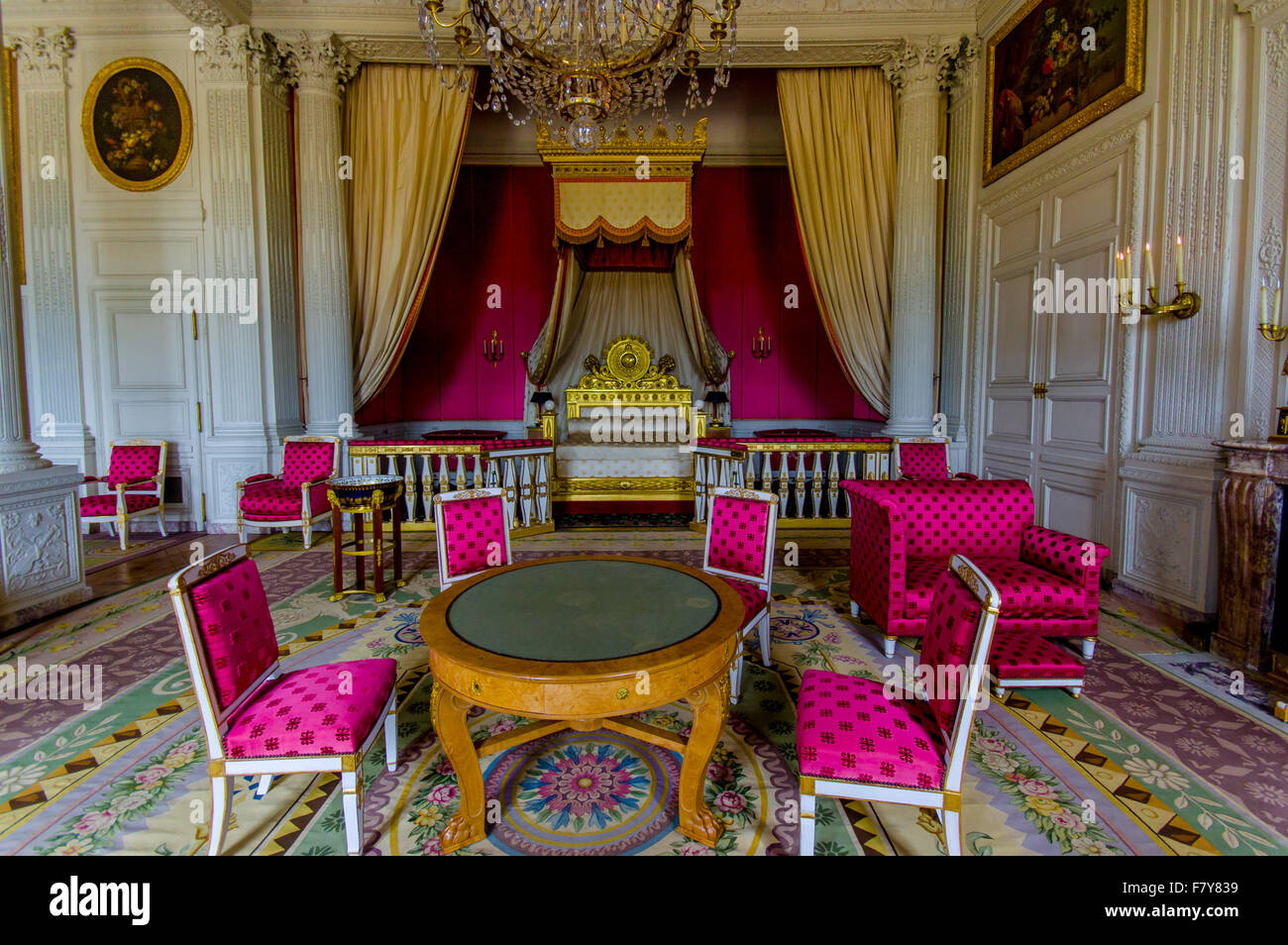 Impressive interior view of Grand Trianon in Versailles Palace near Paris, France Stock Photo