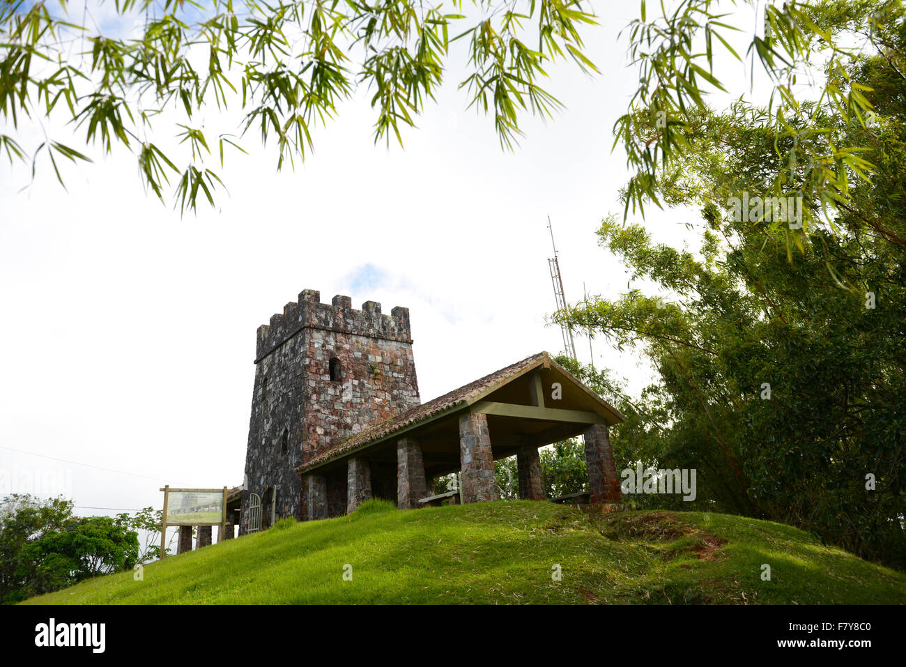 Torre de Piedra (Stone Tower). Maricao, Puerto Rico. Caribbean Island. USA territory. Stock Photo