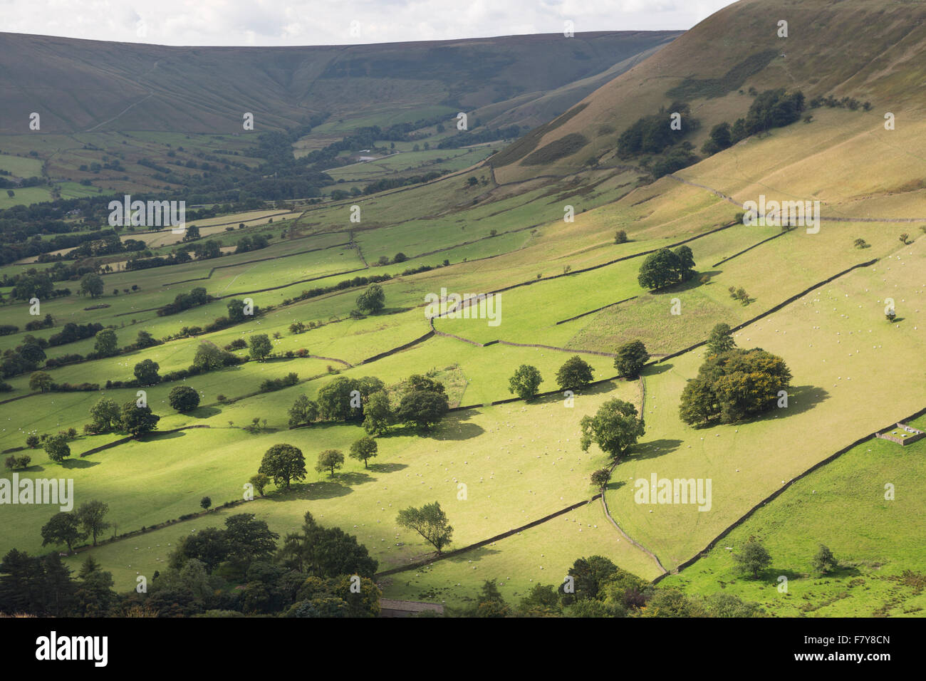 UK, West Yorkshire, view along Kinder Scout looking towards Edale. Stock Photo
