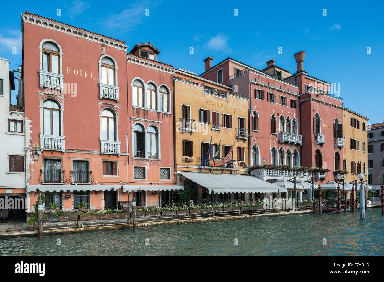 Hotel Principe, Grand Canal, Cannaregio, Venice, Veneto, Italy Stock Photo