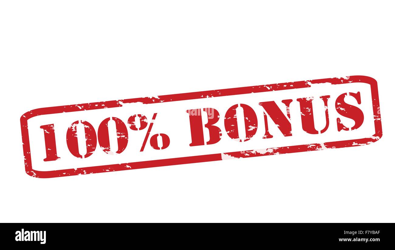 One hundred percent bonus Stock Vector