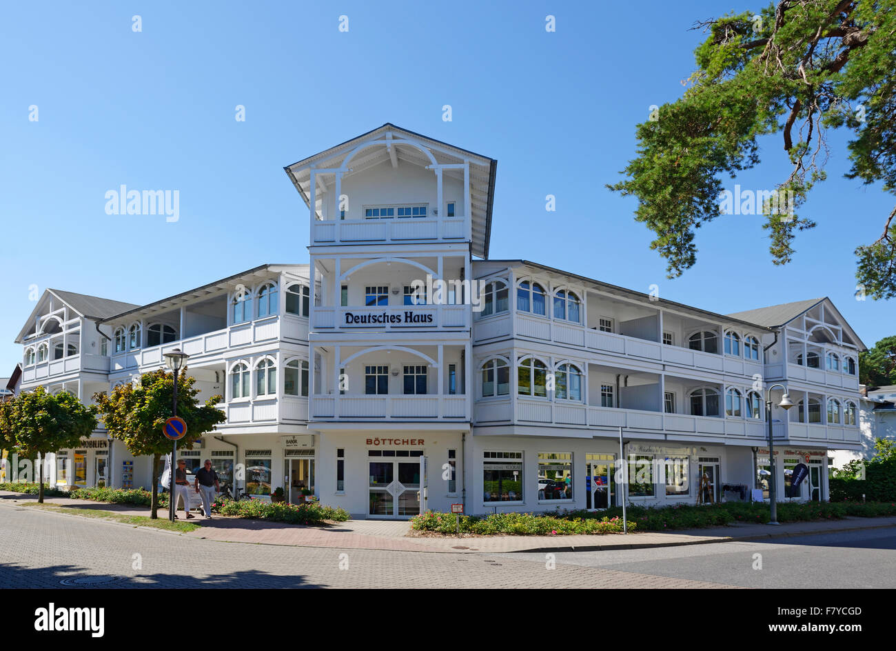 Hotel Deutsches Haus Spa Architecture Binz Rugen Stock Photo