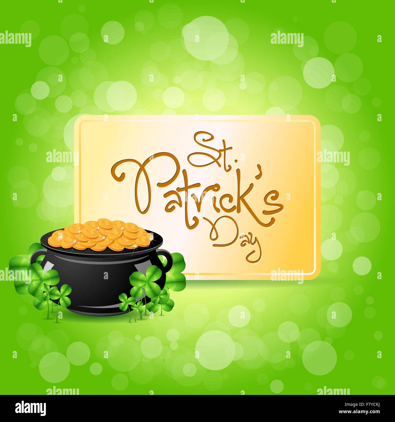 Saint Patricks Day Card Design Stock Vector