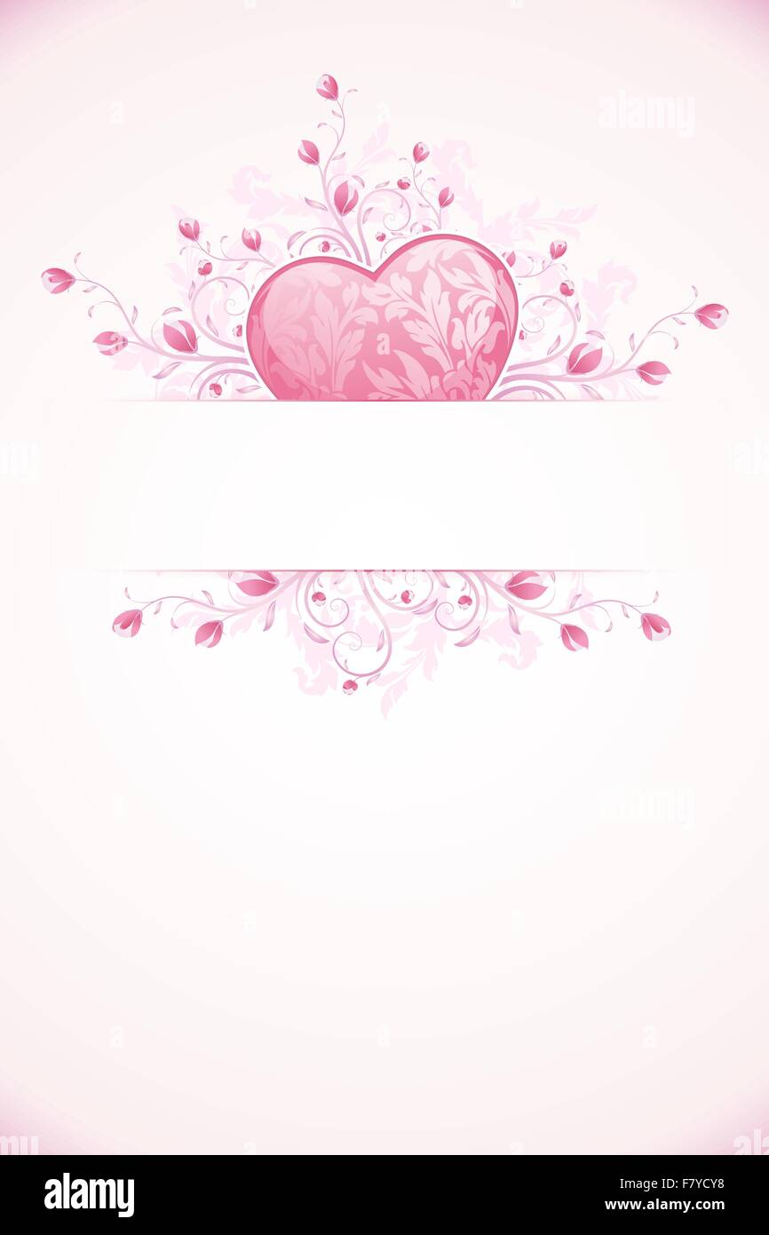 Valentines Day Card Template Stock Vector Image & Art - Alamy