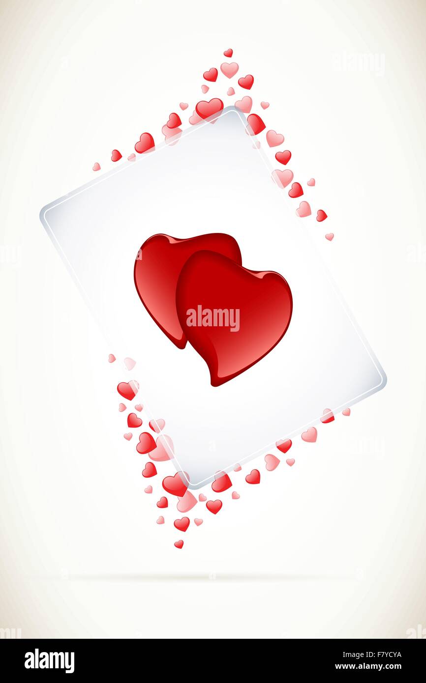 Valentines Day Card with hearts Stock Vector Image & Art - Alamy