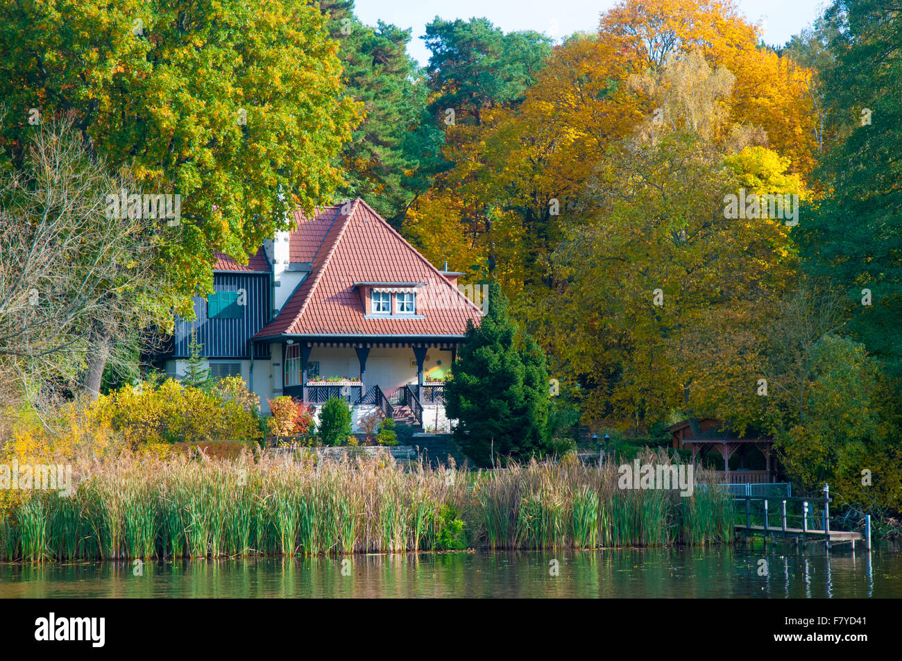 Lakeside villa on the Wannsee, Berlin Stock Photo