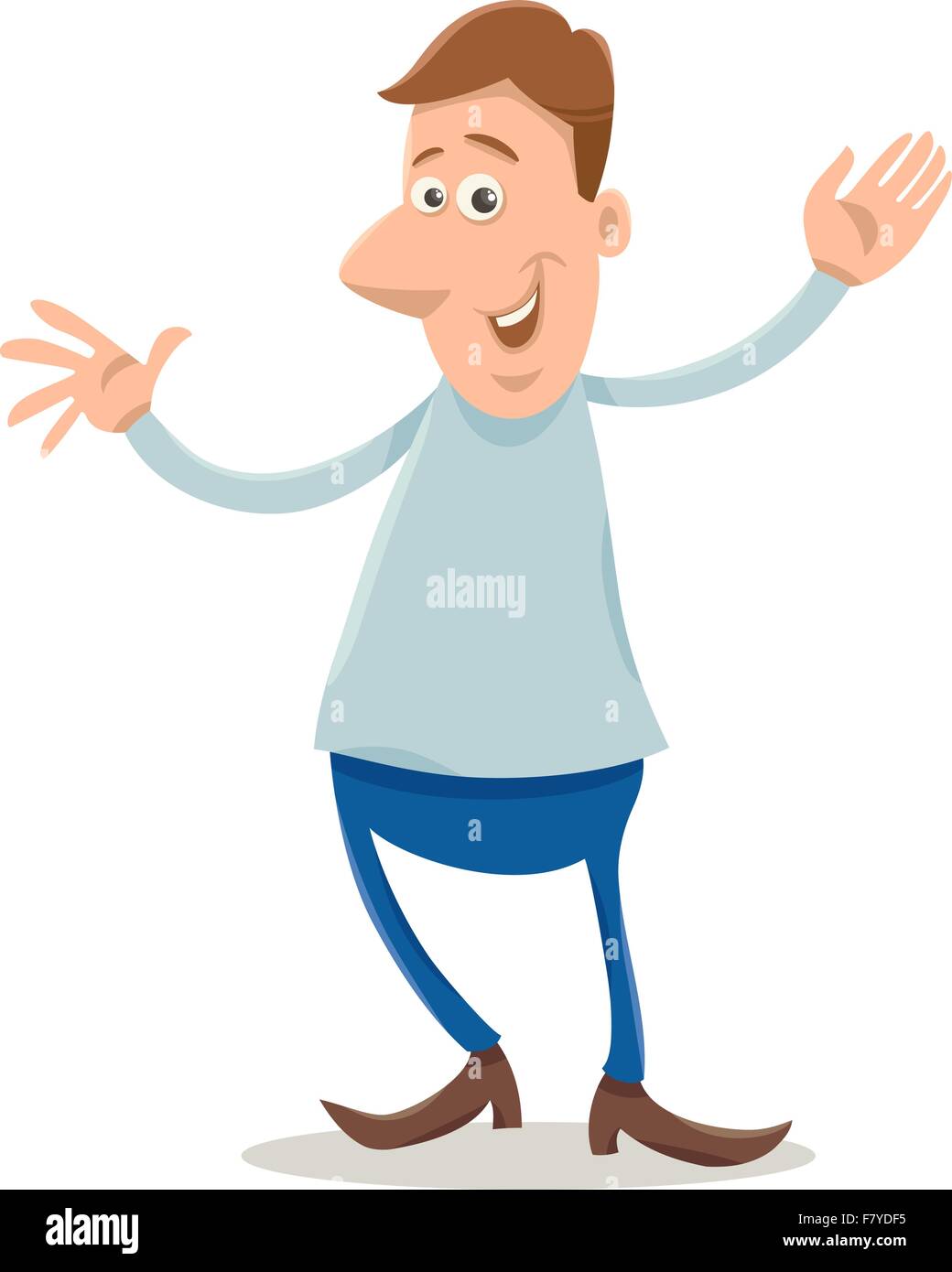 Happy Man Cartoon Illustration Stock Vector Image Art Alamy Happy Man Cartoon Illustration Stock Vector Image Art Alamy