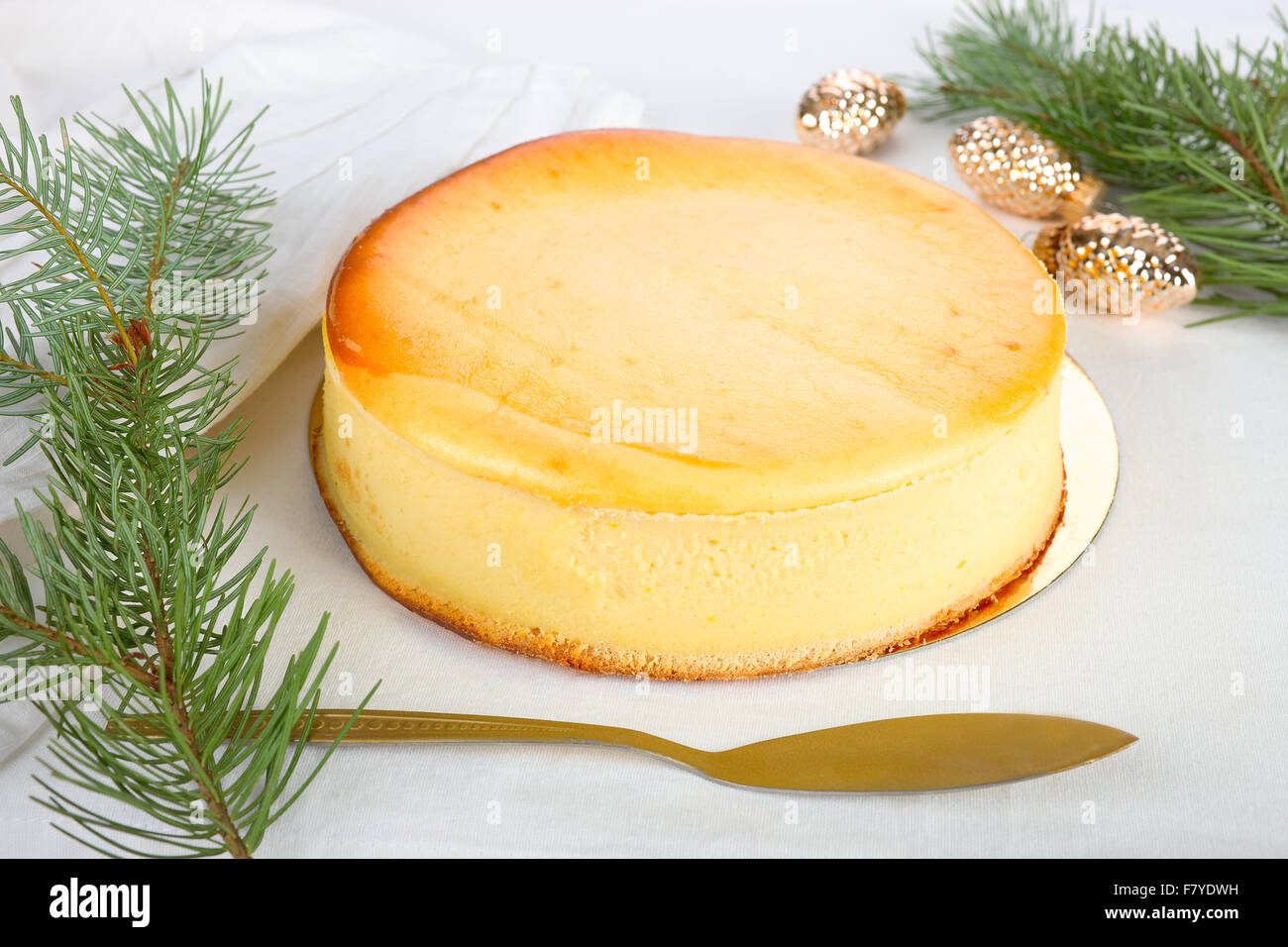 Cheese cake for Christmas Stock Photo - Alamy