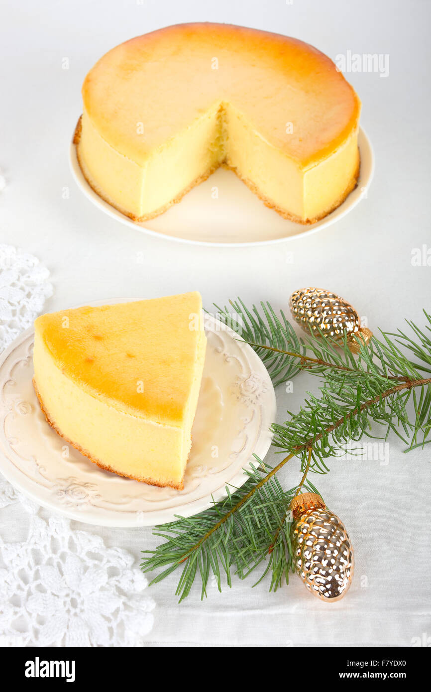 Cheese cake for Christmas Stock Photo - Alamy