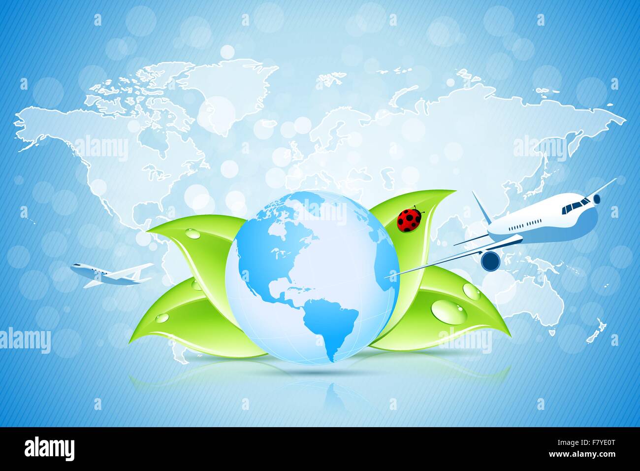 Planet Earth with World Map Stock Vector Image & Art - Alamy