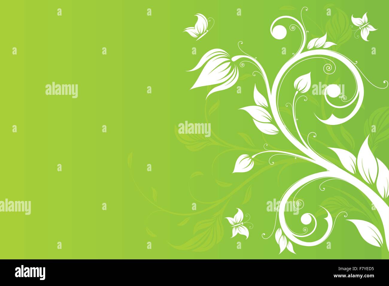 Vector Background with flowers and butterfly Stock Vector Image & Art ...