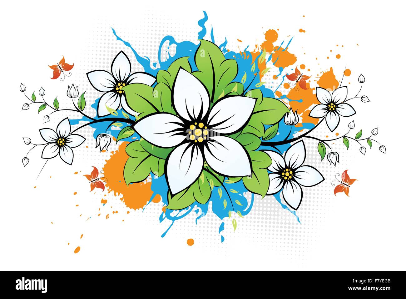 Flower grunge background Stock Vector Image & Art - Alamy