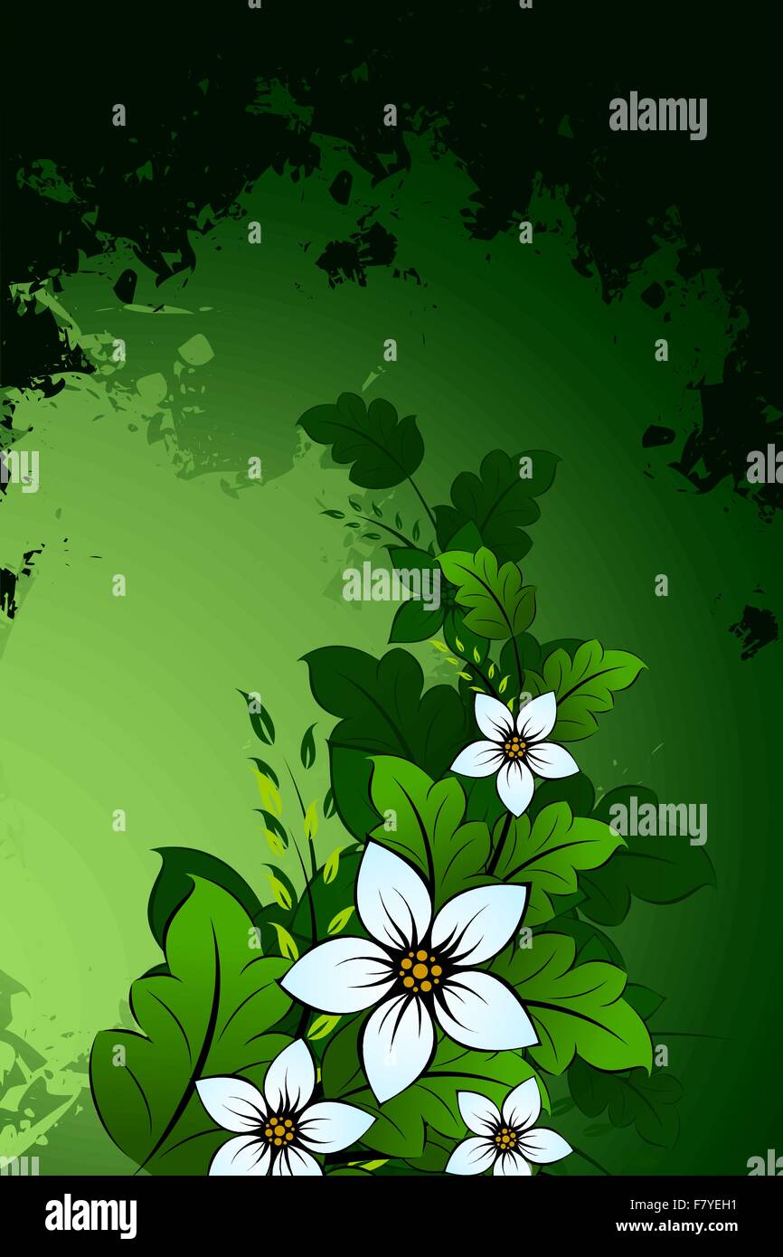 Grunge Flower background Stock Vector