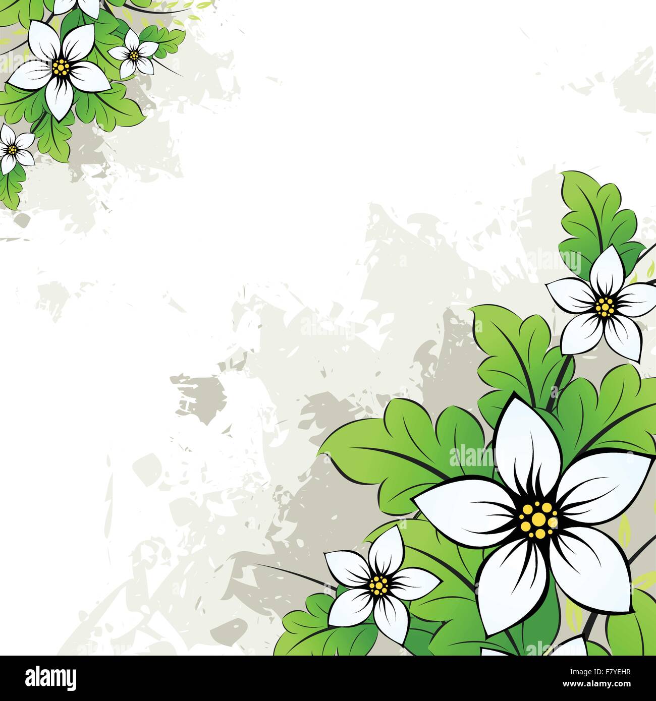 Vector grunge floral background Stock Vector Image & Art - Alamy