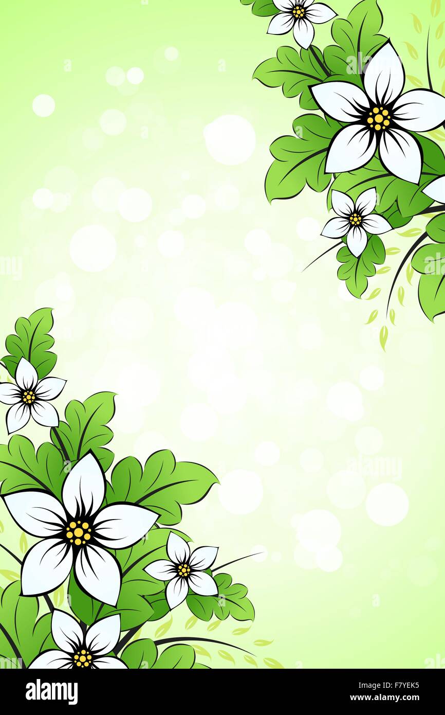 Green Floral Background Stock Vector