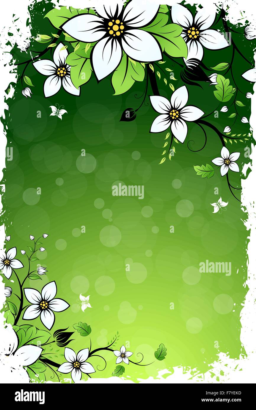 Grungy Flower Background Stock Vector