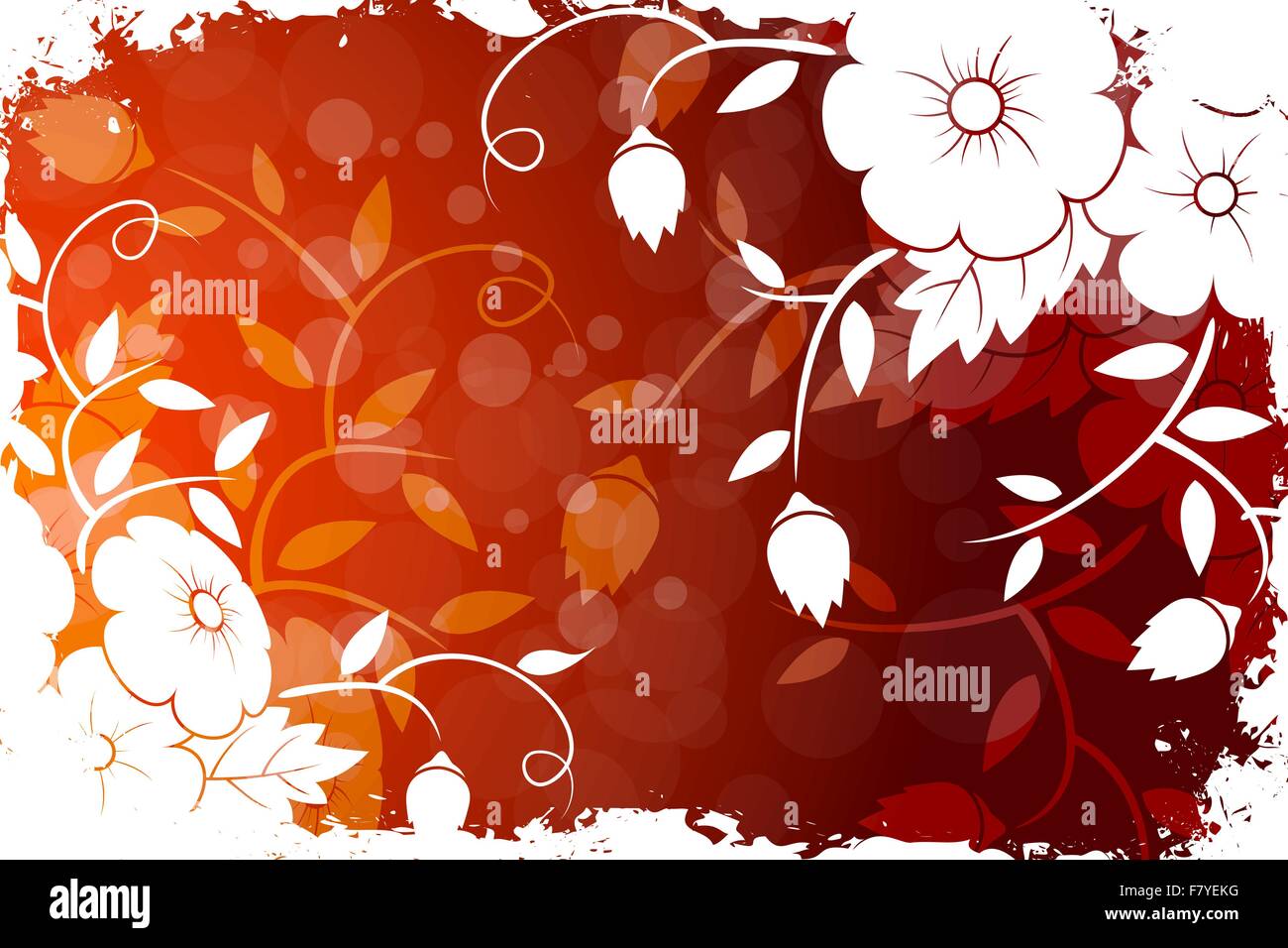 Grungy Floral Background Stock Vector