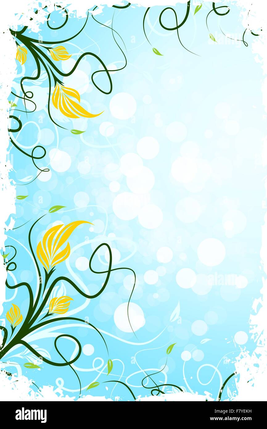 Grungy Floral Background Stock Vector